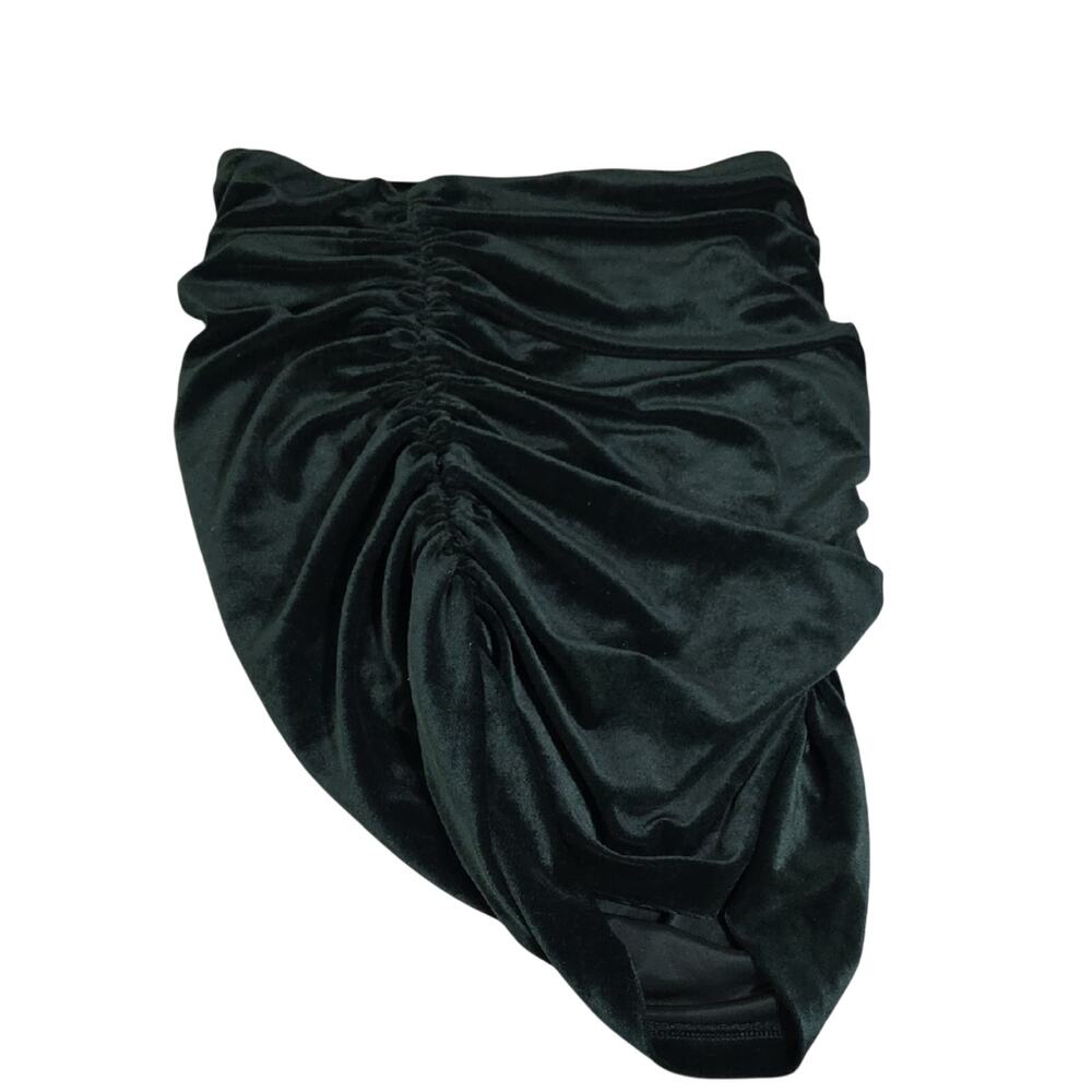 Express High Waisted Velvet Body Contour Ruched Side Mini Skirt Womens S NWT